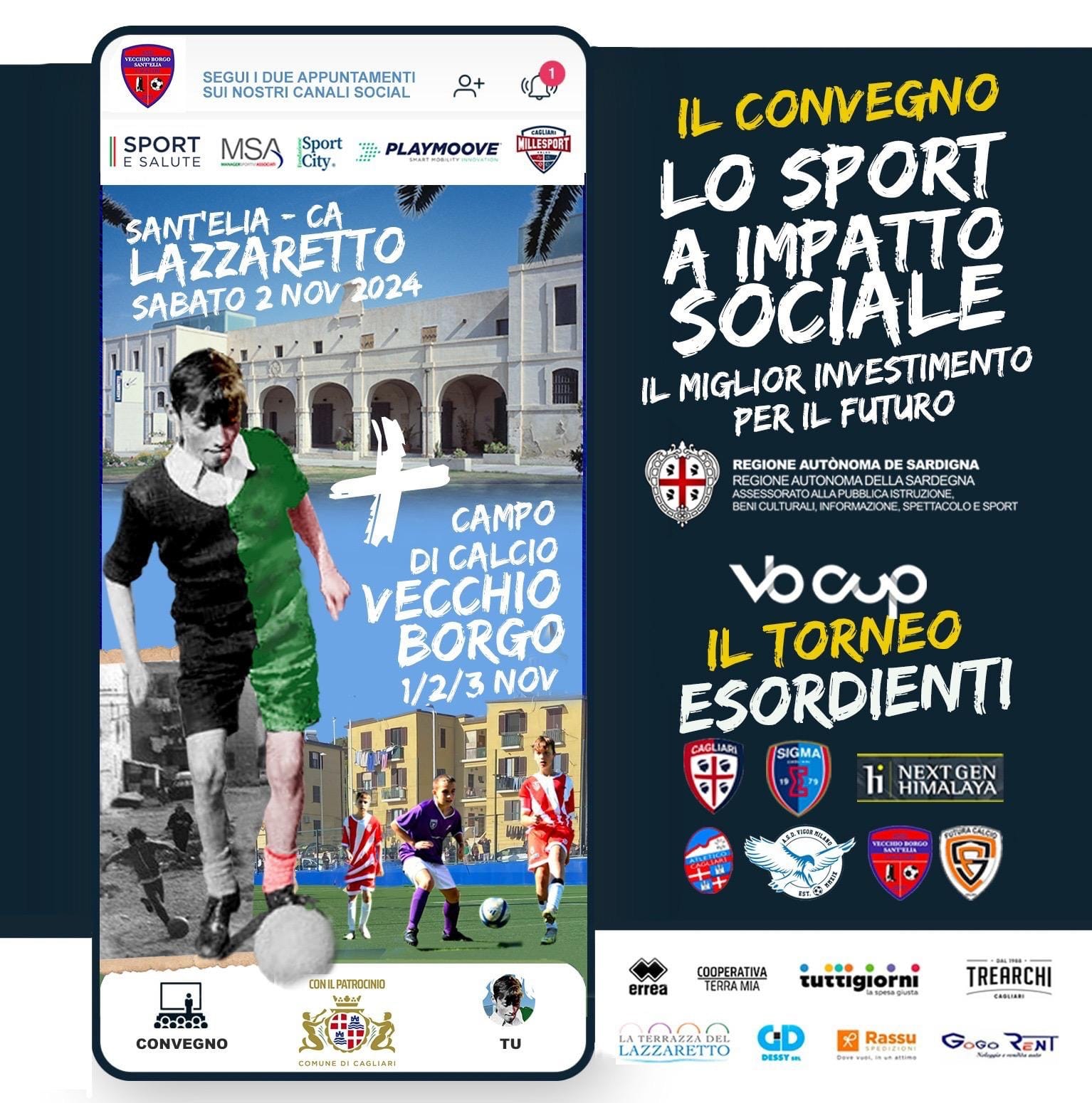 Lo Sport a impatto sociale, convegno al Lazzaretto il 2 Novembre.