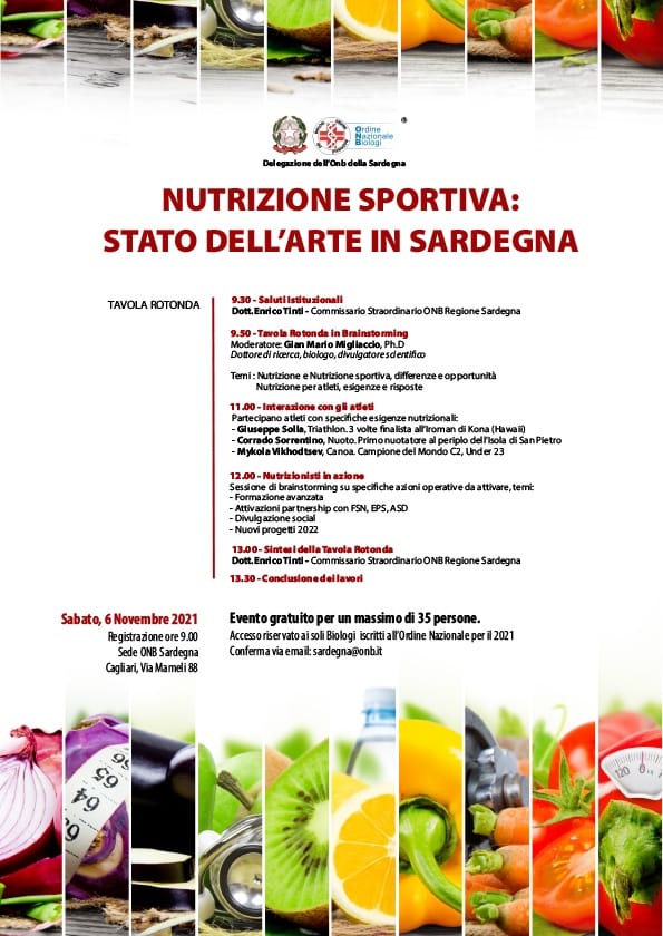 Nutrizione sportiva: stato dell’arte in Sardegna, ecco il video del mio intervento.